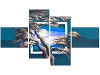 140CM 70 OBRAZ LAZUROWY ZACHÓD SŁOŃCA ŚCIENNY