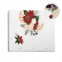 Obrus świąteczny na stół biały 220x160 cm