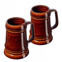 Kadax Kufel do Piwa 500ml Ceramika Kamionowy 2szt