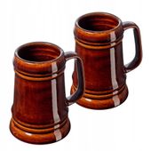 Kadax Kufel do Piwa 500ml Ceramika Kamionowy 2szt