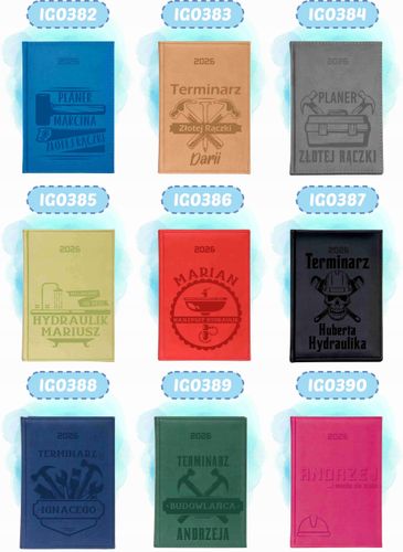 KALENDARZ A5 2026 dzienny TERMINARZ z grawerem PLANER Z NAPISEM + IMIĘ na Arena.pl