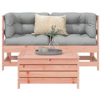 3-cz. zestaw wypoczynkowy do ogrodu, lite drewno daglezjowe