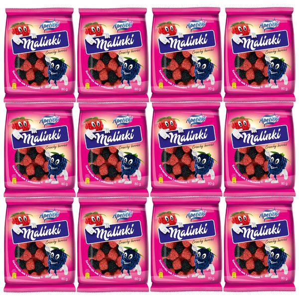 Apetitki Żelki malinki 80 g x 12 sztuk zdjęcie 1