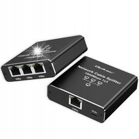 Switch niezarządzalny Qoltec splitter RJ45 1000Mbps USB-C Aluminium