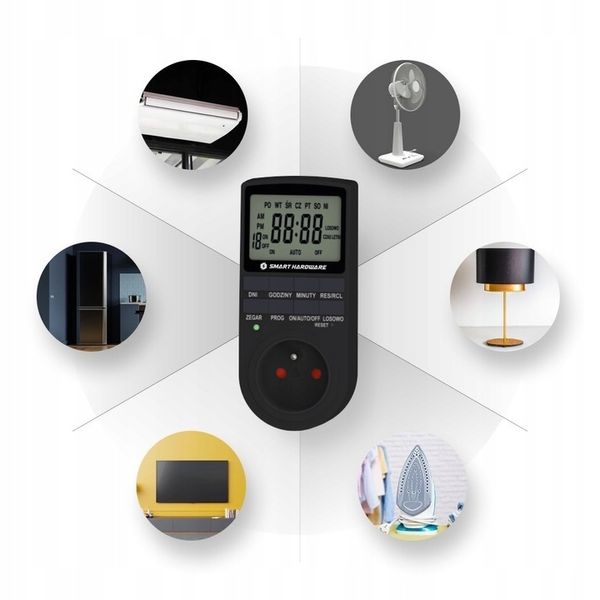 PROGRAMATOR CZASOWY WŁĄCZNIK WYŁĄCZNIK LCD CYFROWY HARMONOGRAM 7 DNI POLSKI zdjęcie 3