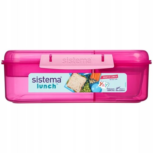 LUNCH BOX ŚNIADANIÓWKA SISTEMA POJEMNIK BOX BENTO 1650ml Z PRZEGRÓDKAMI SOS na Arena.pl