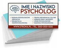 Wizytówki firmowe 200 szt RÓŻNE WZORY do wyboru PSYCHOLOG