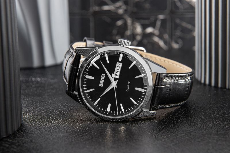 zegarek męski skmei 9073sibk-b + box zdjęcie 5