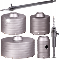 OTWORNICA DO BETONU SDS PLUS ZESTAW 130 105 68 50mm KORONKI KORONKA ADAPTER