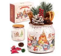 Puzzle 3D PieceRelax w słoiku 96 el. + suszone kwiaty prezent świąteczny