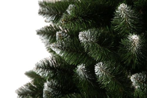 CHOINKA SZTUCZNA ZIELONA JODŁA Z BIAŁYMI KOŃCAMI 180 cm GĘSTA + STOJAK na Arena.pl