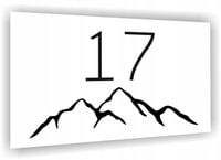 Tabliczka Tablica ADRESOWA biała DIBOND 20x15 numer domu ulica GÓRY