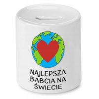 Skarbonka Dla Babci Najlepsza Babcia Na Świecie Z Nadrukiem Ze Zdjęciem