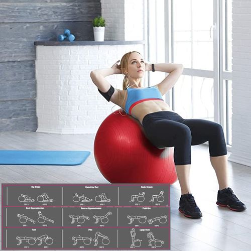 PIŁKA GIMNASTYCZNA REHABILITACYJNA DO ĆWICZEŃ FITNESS ZESTAW Z POMPKĄ 65cm na Arena.pl