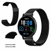 Pasek do GARETT Atom metalowy bransoleta opaska 22mm czarny na zegarek