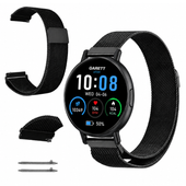 Pasek do GARETT Atom metalowy bransoleta opaska 22mm czarny na zegarek