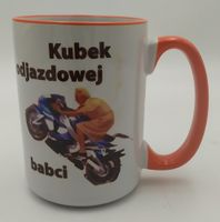 kubek ceramiczny duży w kartoniku 450ml  babcia w3