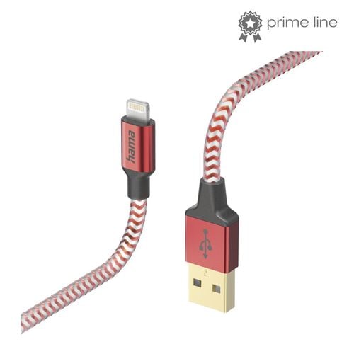 Kabel HAMA Ładujący/data Reflected USB typ A - Lightning 1.5m Czerwony na Arena.pl
