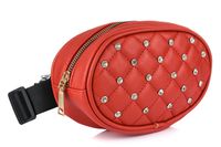 Czerwona Damska Nerka Saszetka Na Pasek Biodrówka Owalna B15