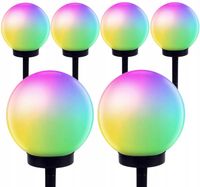 LAMPA SOLARNA WBIJANA MOCNA LAMPY OGRODOWE KULE LAMPKA OGROOWA LED 6 SZTUK