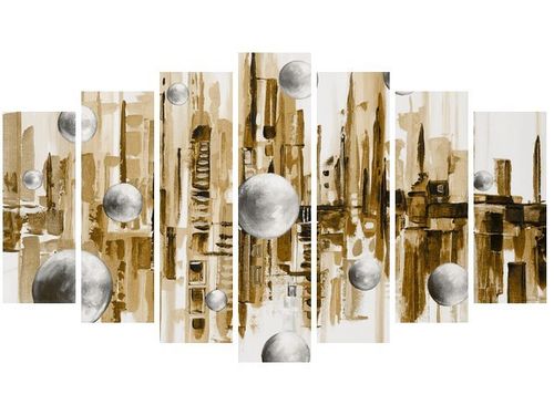 80CM 140CM OBRAZ 7 ELEM MIASTO ZE SNU SEPII ŚCIENNY na Arena.pl