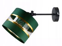 LAMPA KINKIET ścienny regulowany LOFT ABAŻUR 20cm ZIELONY