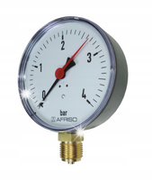 MANOMETR GRZEWCZY 0-4 BAR TARCZA FI 100mm PRZYŁĄCZE DONE 1/2" CALA AFRISO