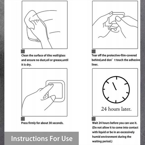 Uchwyt na papier toaletowy czarny samoprzylepny na Arena.pl