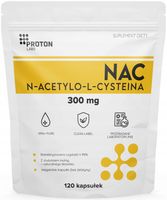 Proton Labs NAC 99,52% czysta N-ACETYLO L-CYSTEINA 300 mg 120 KAPS | DETOX