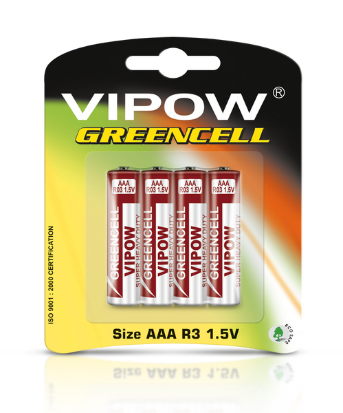 BAT0080B Baterie VIPOW GREENCELL R03 4szt/bl zdjęcie 1