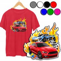 KOSZULKA DZIECIĘCA T-SHIRT Z NADRUKIEM - HOT WHEELS AUTKA - S 122-128