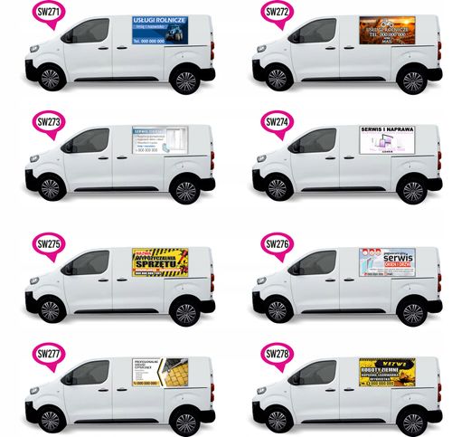 Naklejka Folia na samochód auto reklamowa różne wzory USŁUGI GEODEZYJNE na Arena.pl