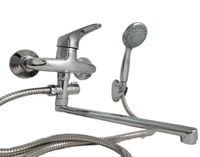 BATERIA WANNOWA ŚCIENNA DŁUGA WYLEWKA 35cm + NATRYSK 5F