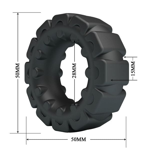 Crazy Bull Laiden Super Soft Silicone Cock Ring – Black zdjęcie 6
