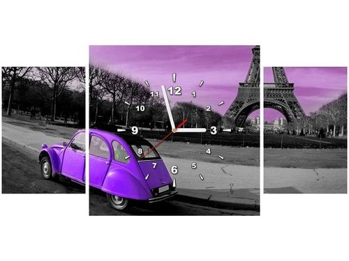 80X40CM ZEGAR CYTRYNA FIOLECIE OBRAZ na Arena.pl