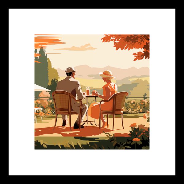 Plakat 20x20cm Retro Randka zdjęcie 3