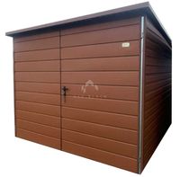 Schowek Domek Ogrodowy 2,5x3m Brama dwuskrzydłowa dach spad w tył NB438