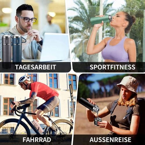 Termos Kubek DO KAWY HERBATY z dzióbkiem VACUUM LOCK STALOWY CZARNY na Arena.pl