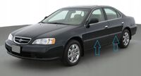 Acura TL 1999-2003 - Listwy chrom boczne drzwi chromowane ochronne