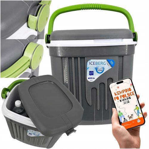 LODÓWKA TURYSTYCZNA 20L na WKŁADY MROŻĄCE do AUTA kemping PLAŻY na ryby na Arena.pl