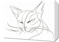 Obraz 40x30cm Linijny Kot