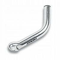Chwyty ROGI kierownicy aluminiowe MT-31A ZOOM 131 mm SREBRNE