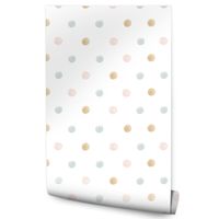 Tapeta Do Pokoju Dziecięcego Akwarelowe GROSZKI Kropki W Stylu Boho