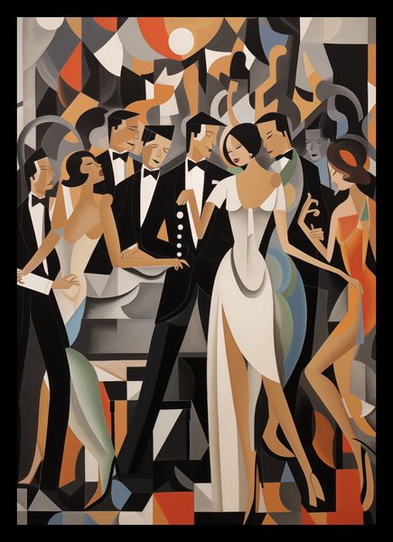 Plakat 21x29,7cm Bal w Art Deco zdjęcie 2