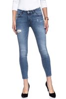 WRANGLER CROP SKINNY DAMAGED BLUE W28MLU86J W24 L32