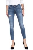 WRANGLER CROP SKINNY DAMAGED BLUE W28MLU86J W24 L32