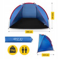 NAMIOT PLAŻOWY PARAWAN NA PLAŻĘ PRZENOŚNY OGRODOWY OCHRONA UV POKROWIEC