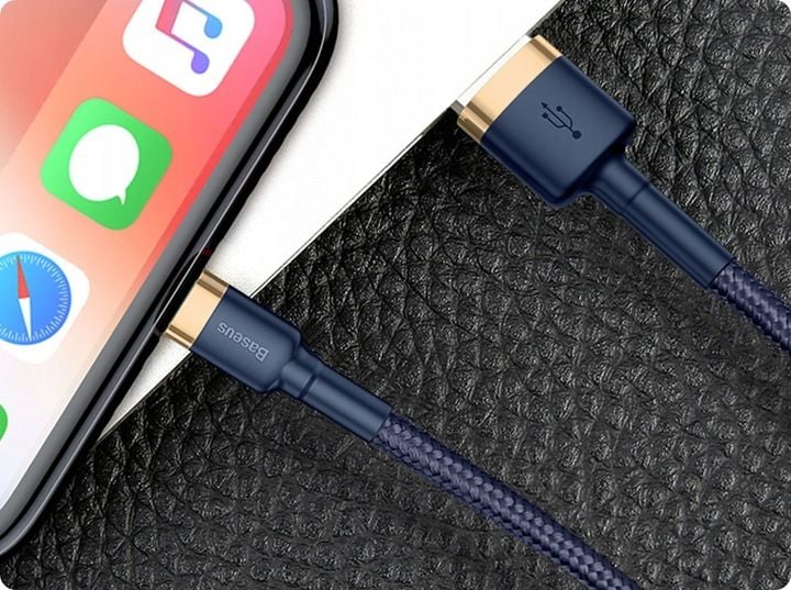 BASEUS MOCNY KABEL USB DO LIGHTNING IPHONE IPAD PRZEWÓD OPLOT 1.5A 2M zdjęcie 9