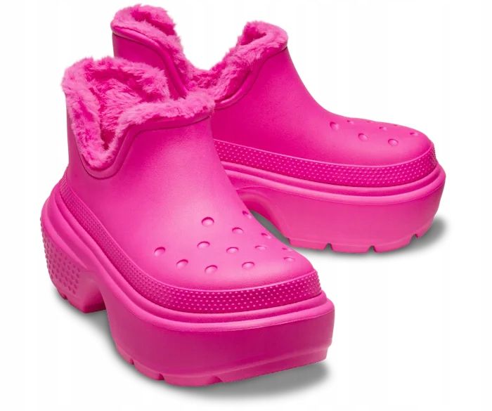 Crocs Damskie Ocieplane Botki Na Platformie Stomp Lined Shorty Boot 41-42 zdjęcie 1