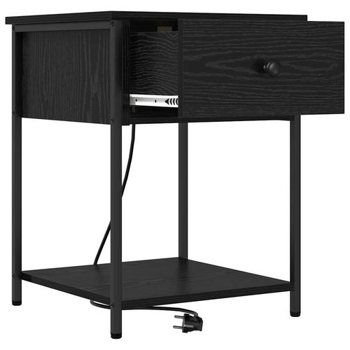 Szafka Nocna z szufladą 2 pcs Czarny dąb 42 x 41 x 56 cm na Arena.pl